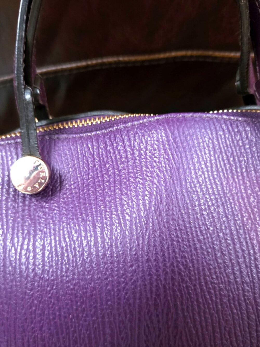 Furla Leather Piper Satchel - Purple - EUC - Picture 14 of 16
